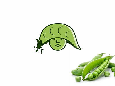 Napoleon bona Peas / naPEAleon / Pea Bonaparte / brand design icon logo