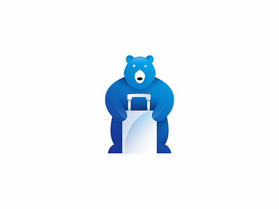 bear travel brand design icon logo