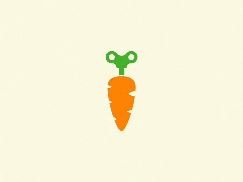 carrot logo design by Yuri Kartashev