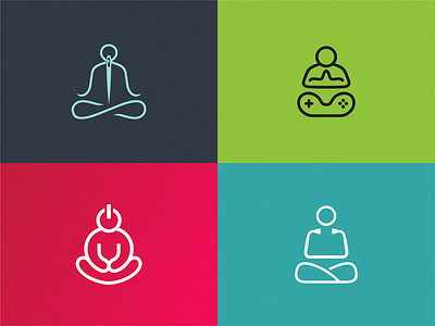 Yoga logomix brand design icon logo yuro