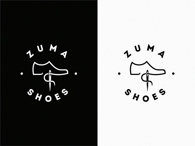 Manufacture of shoes brand design icon logo yuro