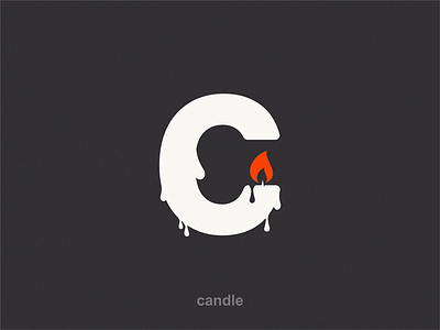 Candle brand design icon logo yuro