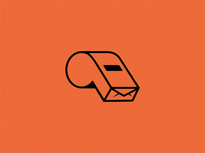 whistle / mail brand design icon logo yuro