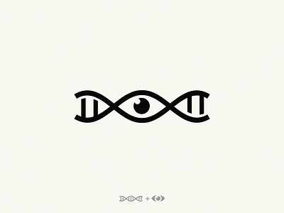 dna / eye brand design icon logo yuro