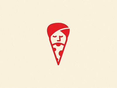 Guru pizza brand design icon logo yuro