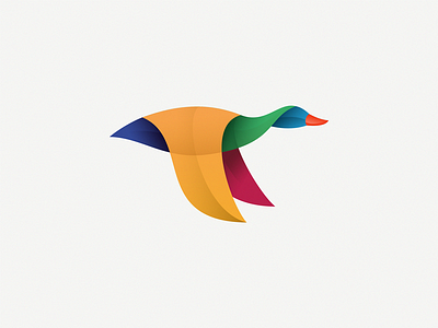 Duck brand design icon logo yuro