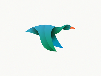 Duck brand design icon logo yuro