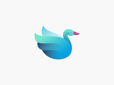 Swan brand design icon logo yuro