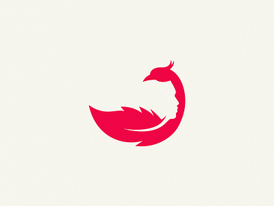 Peacock + face / logoidea brand design icon logo yuro