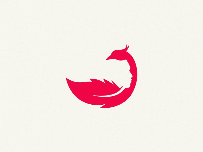 Peacock + face / logoidea by Yuri Kartashev on Dribbble