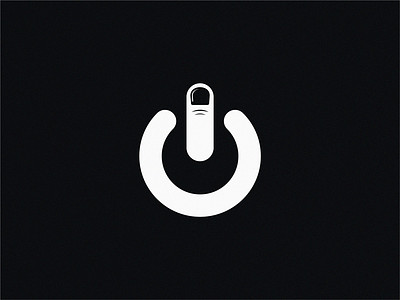 power + finger / logo idea brand design icon logo yuro