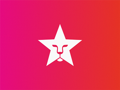 Lion star brand design icon logo yuro