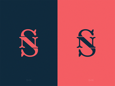 Monogram SN brand design icon logo yuro