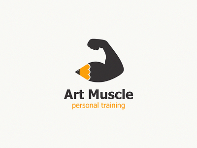 Art Muscle brand design icon logo yuro