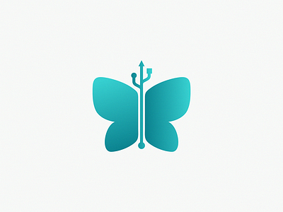 Butterfly (digital) brand design identity logo symbol yuro