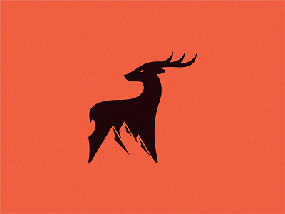 Deer animal design identity logo sign symbol