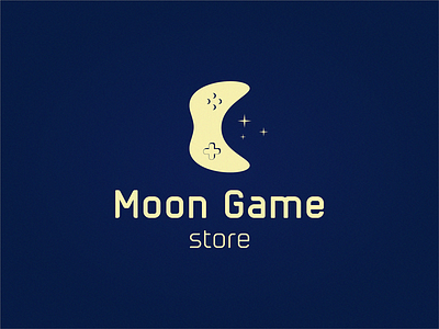 Moon game brand design icon logo symbol