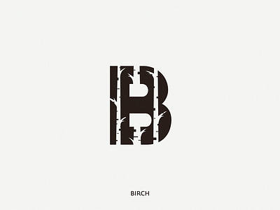 birch letter B