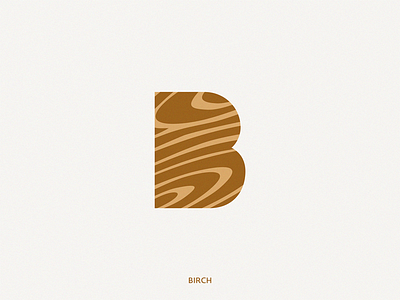 Birch letter B art brand design icon identity letter logo sign symbol