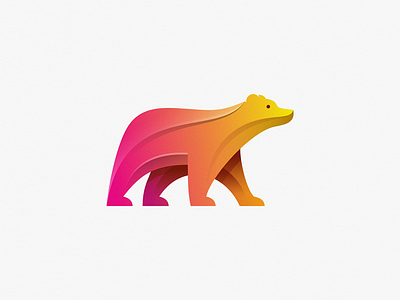 Bear animal brand design icon identity illustration logo symbol