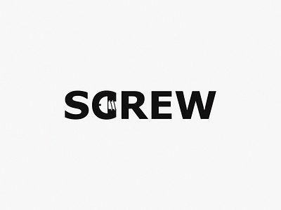 Screw brand design icon logo symbol