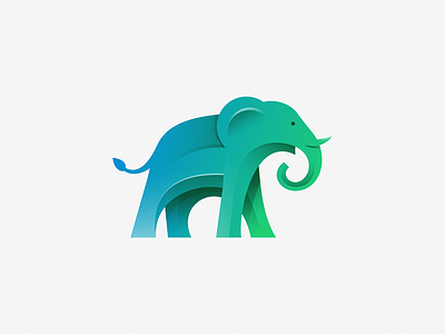 Elephant animal brand design icon identity illustration logo symbol