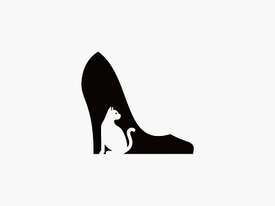 cat + shoe / logo idea animal brand design icon identity illustration logo sign symbol yuro