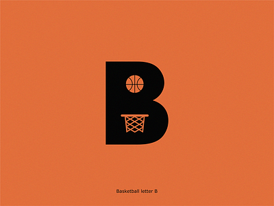 Basketball letter B brand design icon identity illustration letter logo sign symbol yuro