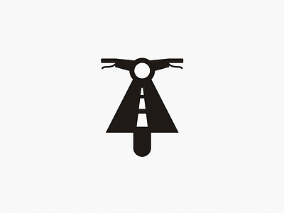 Scooter + road brand design icon identity illustration logo sign symbol yuro