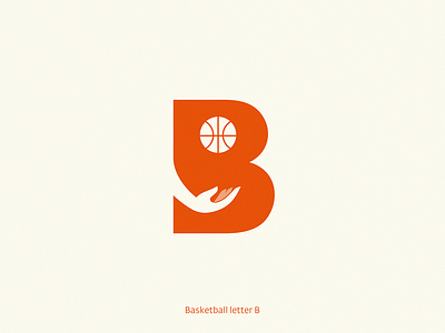 Basketball letter B icon logo symbol