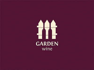 garden Wine brand design icon logo symbol