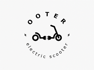 Ooter /electric scooter/ brand design icon logo symbol