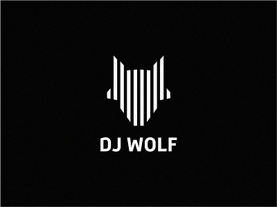 DJ Wolf brand design icon logo symbol