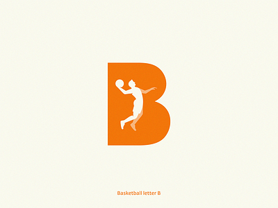 Basketball letter B brand design icon logo symbol