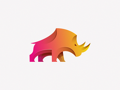 Rhino branding design illustration logo symbol