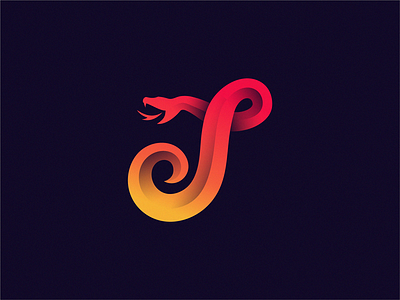 letter J (cobra) brand design icon identity illustration logo sign symbol yuro