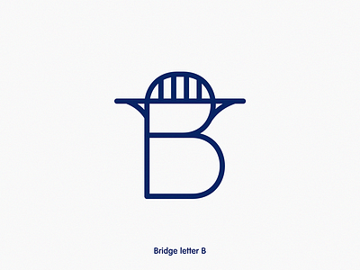 Bridge letter B brand design icon identity illustration letter logo sign symbol yuro