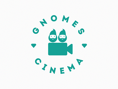 Gnomes Cinema brand design icon logo symbol