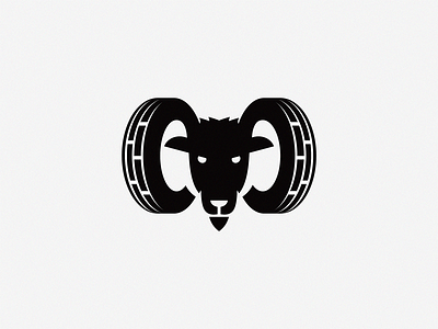 Goat / goat + tire brand design goat icon identity illustration logo sign symbol tire yuro