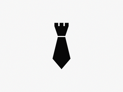 Real Estate / castle + tie brand castle design icon identity illustration logo real estate sign symbol tie yuro