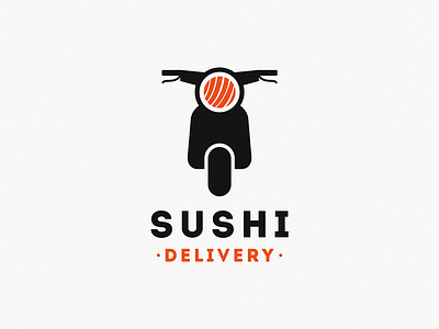 sushi delivery / scooter + sushi