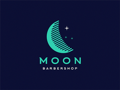 moon barbershop / comb + moon barbershop comb moon