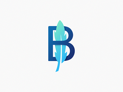 Feather + B / logo idea