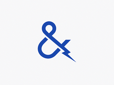 Ampersand + lightning / logo idea ampersand art brand branding design icon identity lightning logo sign symbol