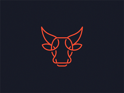 Bull animal brand bull design icon line logo symbol