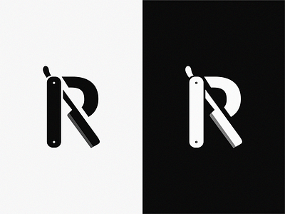 Razor letter R art brand branding design icon letter logo razor symbol