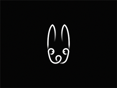 rabbit brand design icon illustration line logo rabbit symbol