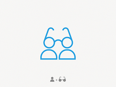 Optical (person + glasses) brand branding design icon identity illustration logo optical optical art sign symbol