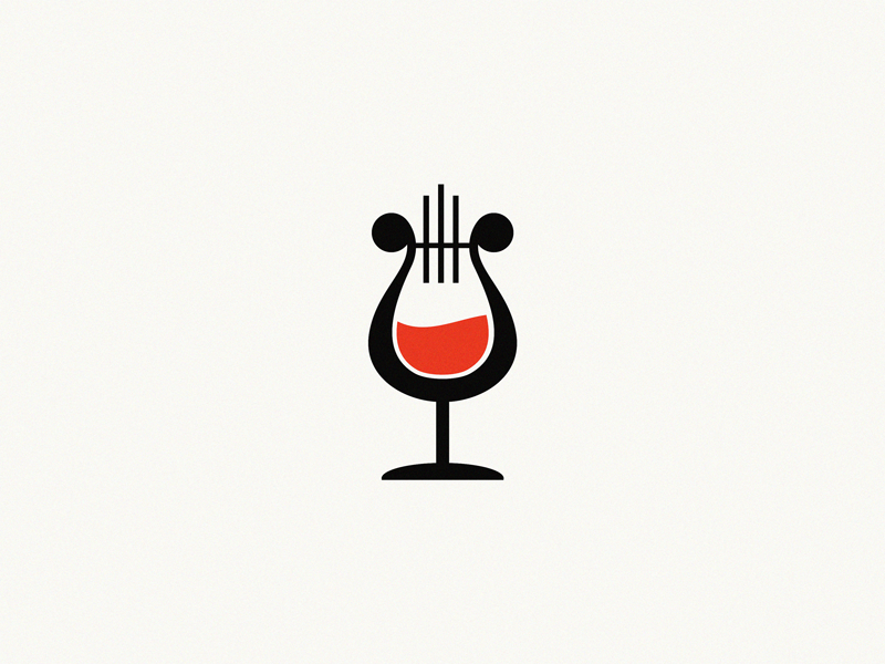 music wine / logo idea by Yuri Kartashev on Dribbble