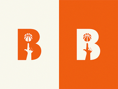 Basketball letter B basketball logo
